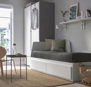 Cama Ikea Flekke Blanca con Cajones
