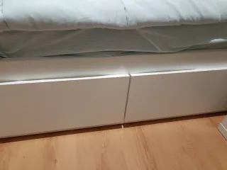 Cama Ikea Flekke Blanca con Cajones