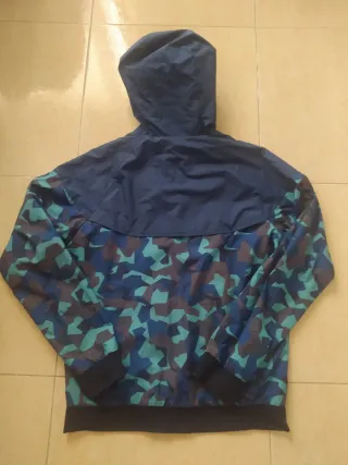 Cortavientos Nike Azul y Verde Militar unisex