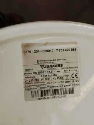 Termo eléctrico 150L