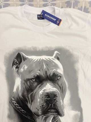 Camiseta Algodón EZDICORNE XL Perro Pitbull