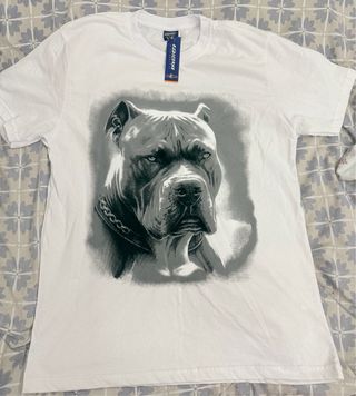 Camiseta Algodón EZDICORNE XL Perro Pitbull