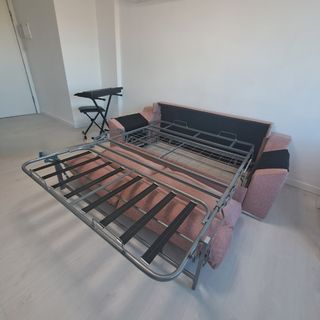 Sofá Cama 3 Plazas Rosa