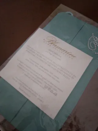 Blumarine Mascherina Cotone Cristalli Azzurro