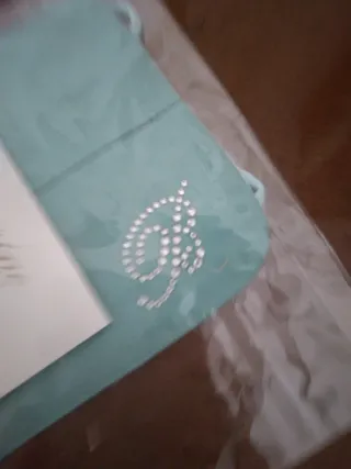 Blumarine Mascherina Cotone Cristalli Azzurro