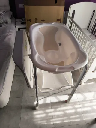 Cambiador bebé y bañera para recién nacidos