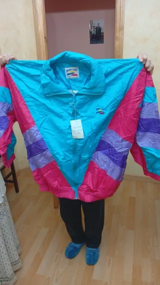 Chándal completo 80s Nuevo Rosa y Turquesa