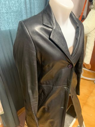 Chaqueta de piel negra mujer