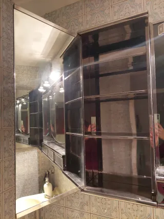 Espejo de baño vintage con luz