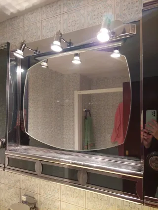 Espejo de baño vintage con luz