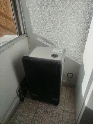 Estufa de gas llama azul