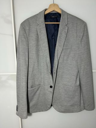 Americana Zara Gris Hombre Talla XL