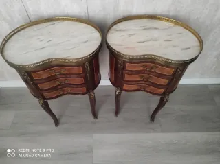 URGE  Pareja Mesitas Noche Antiguas Mármol