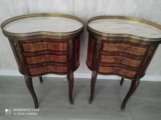 URGE  Pareja Mesitas Noche Antiguas Mármol