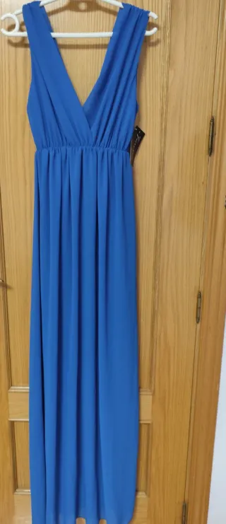 Vestido largo azul feversave