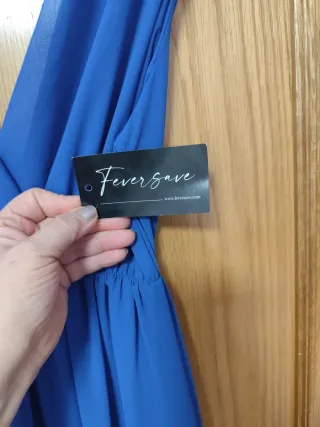 Vestido largo azul feversave