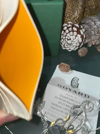 Porta tessere Goyard fantasia beige