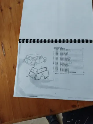 Despiece Carrocería Mini mk 1/2 salon, van, pickup