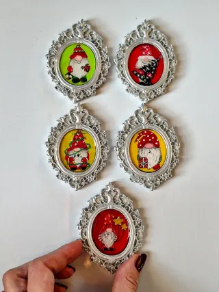 Magneti Natalizi Quadretti Babbo Natale