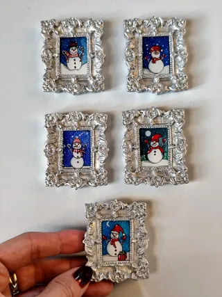 Magneti Natalizi Quadretti Babbo Natale