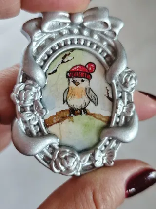 Magneti Natalizi Quadretti Babbo Natale