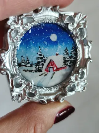 Magneti Natalizi Quadretti Babbo Natale