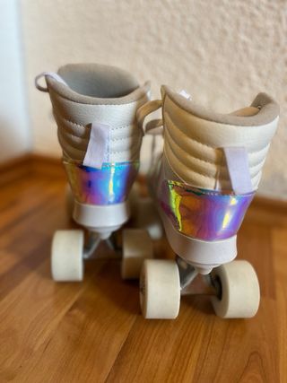 Patines 4 Ruedas Oxelo Decathlon Blancos, Talla 34