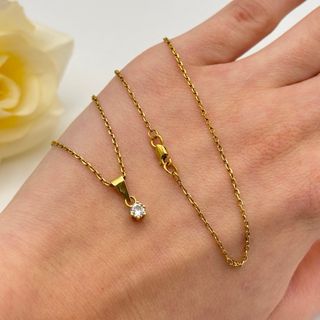 Collar de oro 18kt con circonita