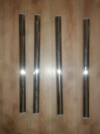 Patas para mesa cromadas de metal (4 unidades)