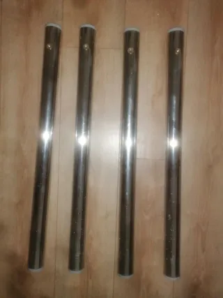 Patas para mesa cromadas de metal (4 unidades)
