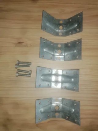 Patas para mesa cromadas de metal (4 unidades)