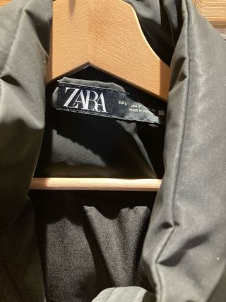 Abrigo Parka Zara Negro