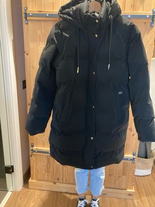Abrigo Parka Zara Negro