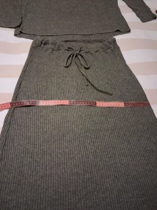 Conjunto de punto verde musgo