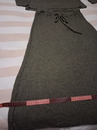 Conjunto de punto verde musgo