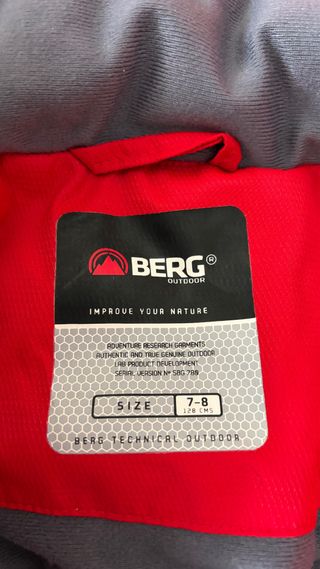 Mono de esquí infantil rojo talla 7-8