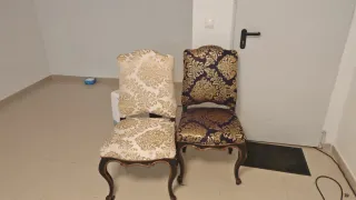 Sillas antiguas tapizadas estilo Luis XV