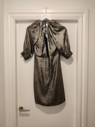 Vestido fiesta dorado talla M