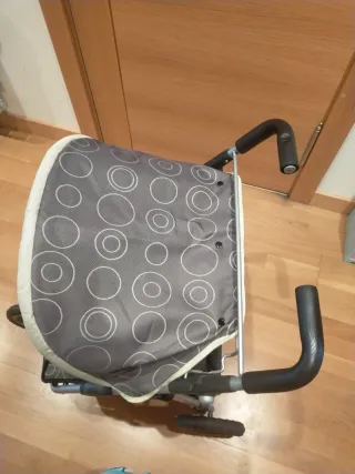 Cochecito gemelar gris