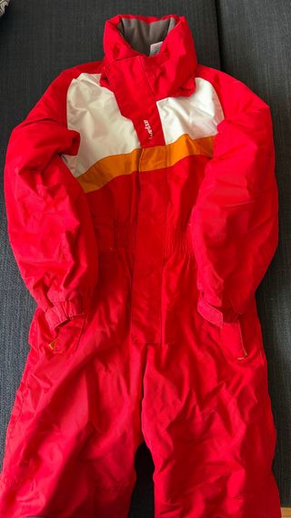 Mono de esquí infantil rojo talla 8