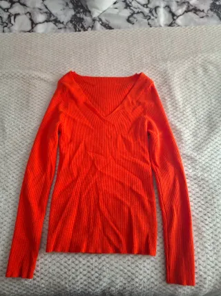 Jersey naranja de canalé