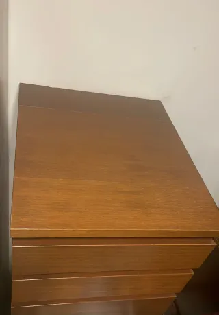 Cajonera Ikea Madera Malm 6 cajones Marrón espejo