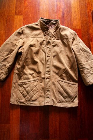 Cappotto in pelle scamosciata uomo marrone XL