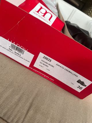 Pepe Menargues Piel Negro Talla 36