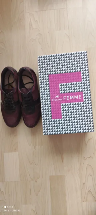 Zapatos Fluchos Mujer Rojo y Negro