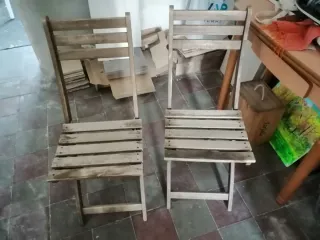 Sillas plegables de madera