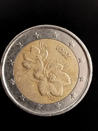 Moneda 2€ Finlandia 2001 Flores