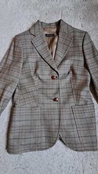 Americana cuadros Massimo Dutti