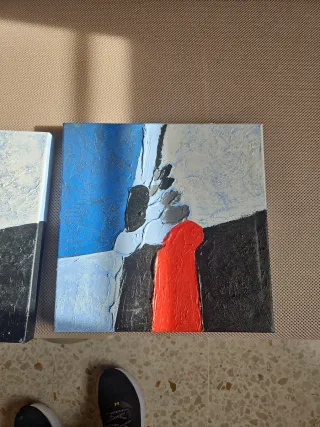 Set di 2 quadri astratti