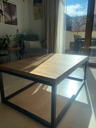 Mesa de centro madera y metal